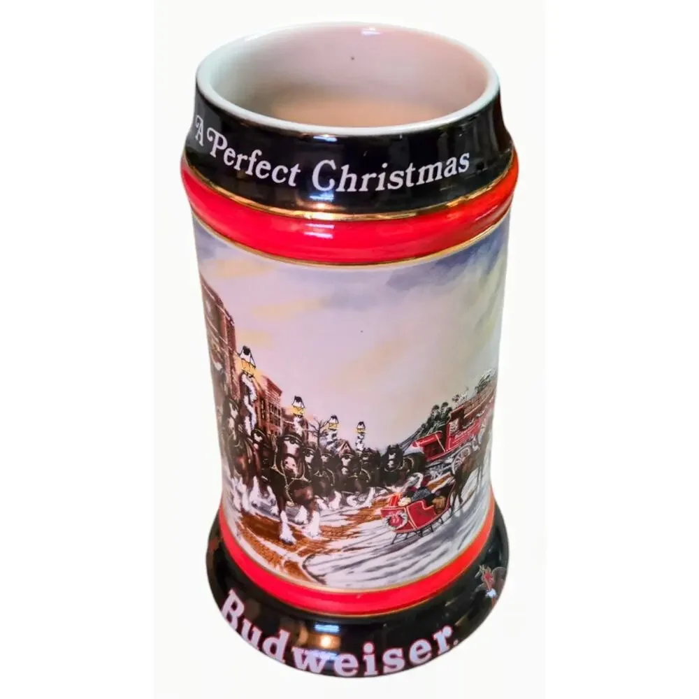 Budweiser Clydesdales Holiday Stein Beer Mug 